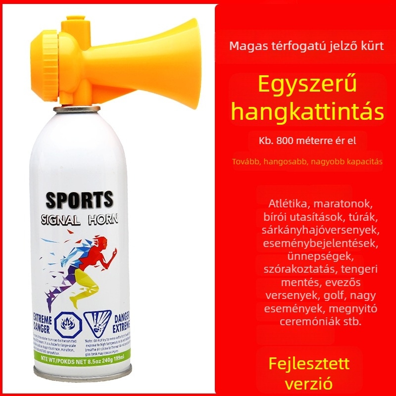 Indító síp atlétikai versenyekhez és sárkányhajó futamokhoz; magas hangú induló jel