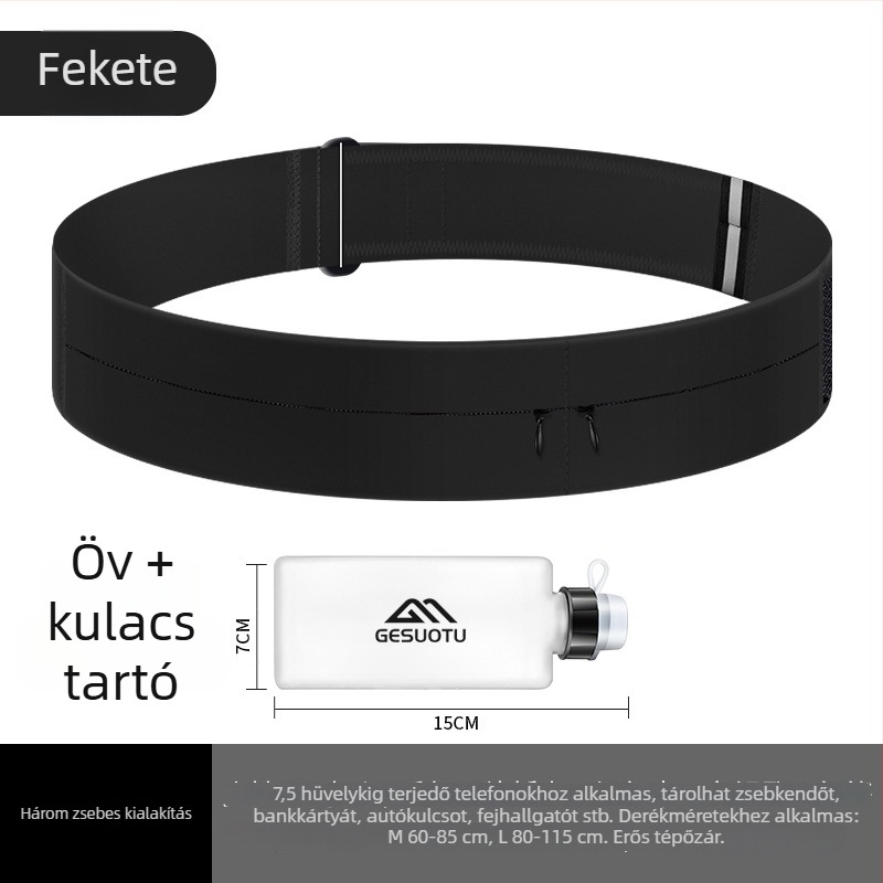 Telefon övtáska futáshoz Velcro-zárással – többfunkciós öv edzéshez, futáshoz és maratonihoz