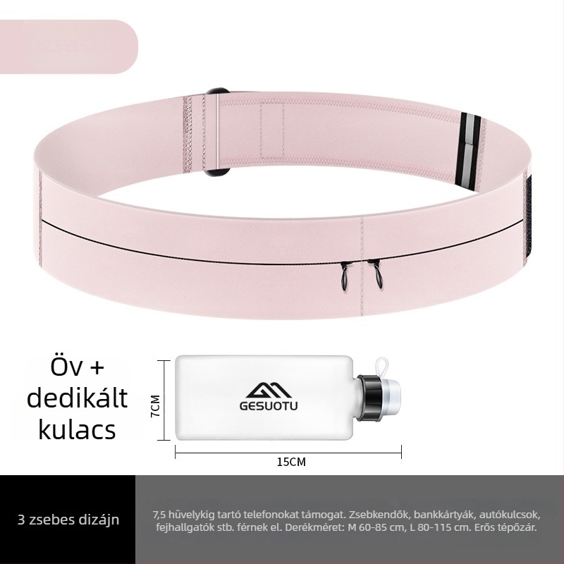 Telefon övtáska futáshoz Velcro-zárással – többfunkciós öv edzéshez, futáshoz és maratonihoz