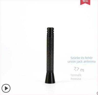 Mini autóantenna brit és német zászlókkal, dekoratív antenna univerzális járművekhez, menetes szerelés, 12V, Dazzling