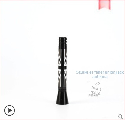 Mini autóantenna brit és német zászlókkal, dekoratív antenna univerzális járművekhez, menetes szerelés, 12V, Dazzling