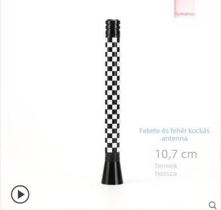 Mini autóantenna brit és német zászlókkal, dekoratív antenna univerzális járművekhez, menetes szerelés, 12V, Dazzling