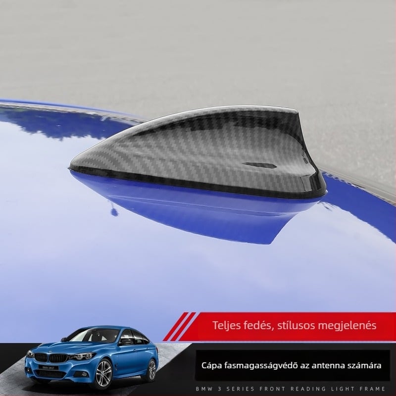 BMW szénszálas antennefedél, cápauszony formájú, dekoratív antenna minden BMW modellhez, ragasztásos telepítés