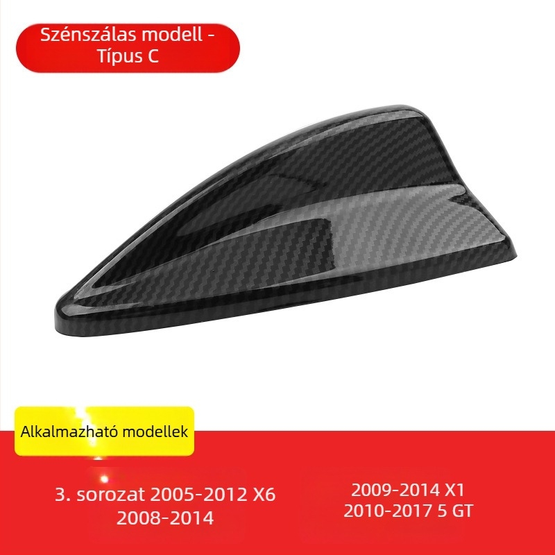 BMW szénszálas antennefedél, cápauszony formájú, dekoratív antenna minden BMW modellhez, ragasztásos telepítés