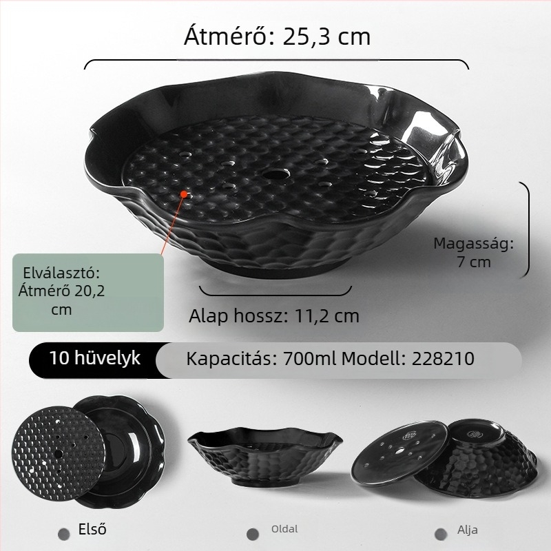 Melamin étkészlet szárazjég tál sashimi-hoz, különleges formájú tál, egyedi logóval, szállodai használatra