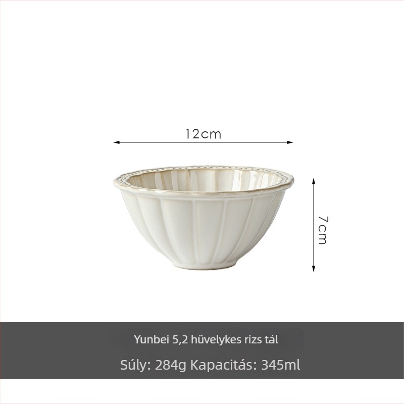 Kerámiás tál Half sugar, könnyű luxus retro stílus, mikrohullámú sütőben használható