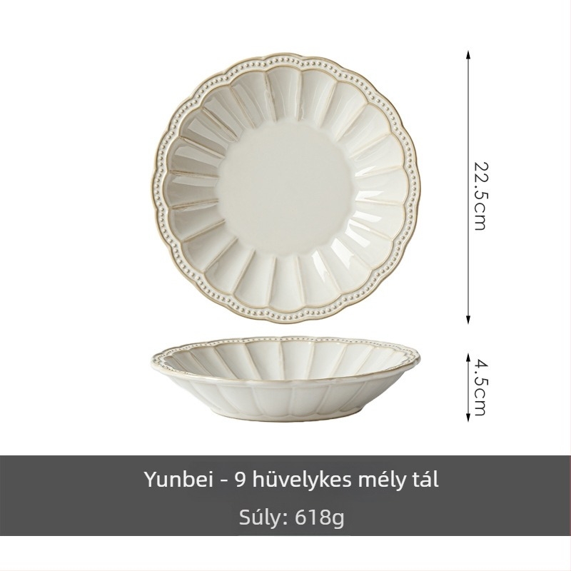 Kerámiás tál Half sugar, könnyű luxus retro stílus, mikrohullámú sütőben használható