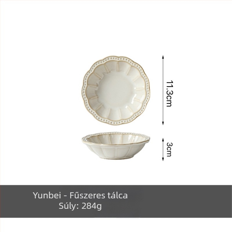 Kerámiás tál Half sugar, könnyű luxus retro stílus, mikrohullámú sütőben használható