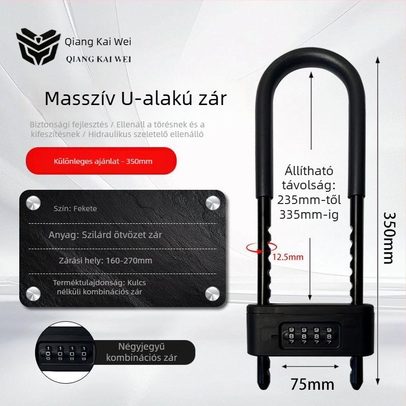 Személyre szabható kombinációs zár, vas test, modell: Egyéb, márka: Egyéb