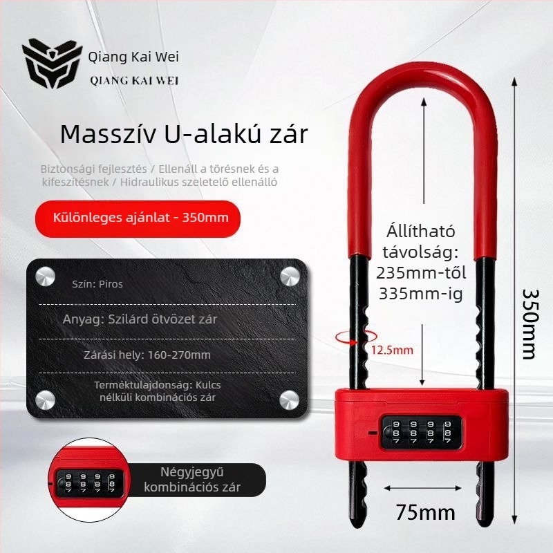 Személyre szabható kombinációs zár, vas test, modell: Egyéb, márka: Egyéb
