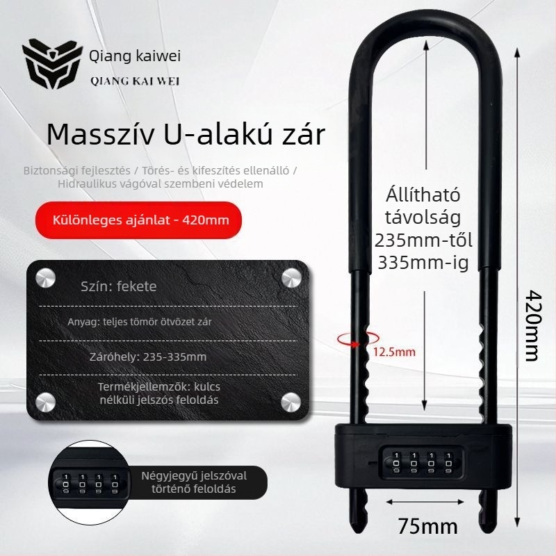 Személyre szabható kombinációs zár, vas test, modell: Egyéb, márka: Egyéb