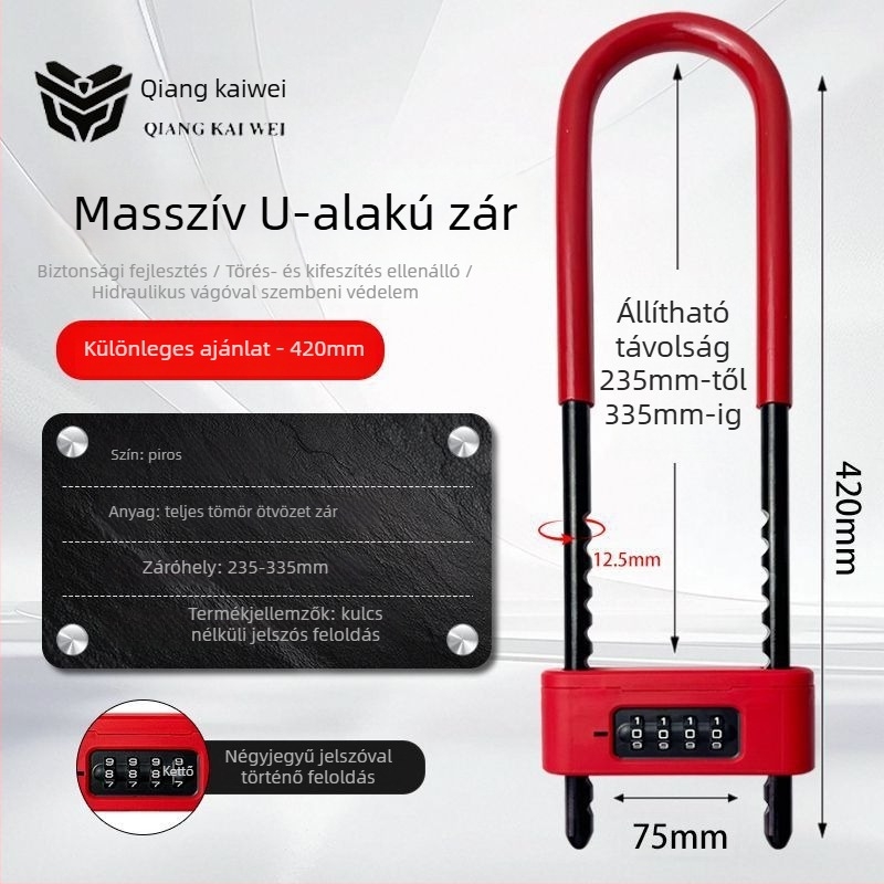 Személyre szabható kombinációs zár, vas test, modell: Egyéb, márka: Egyéb