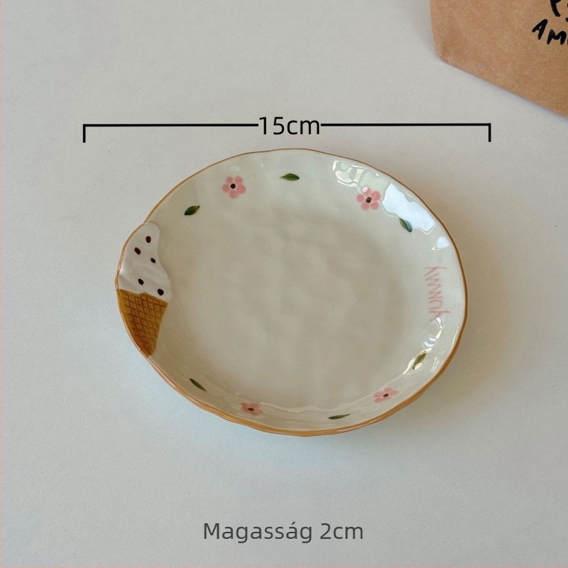 Porcelán mélytál ins-stílusú, underglaze felülettel, kör alakú, mikrózható, reggelire és desszerthez.