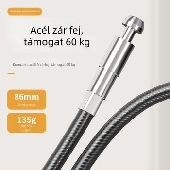 Mechanikus acélkábeles lakat, 5 mm zárókar, modell G-GSGS-240420, poggyászhoz, szekrényajtókhoz és kerékpárkosarakhoz
