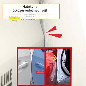 Autóajtóhoz antiütköző csík, SHENGBEI ER, PVC anyag, testreszabás nélkül