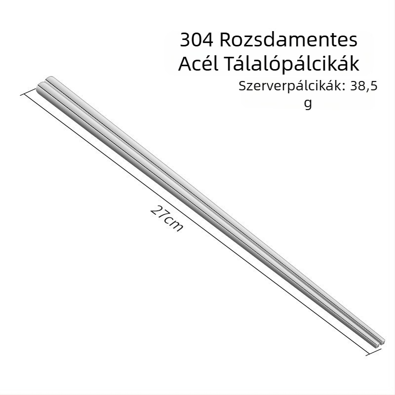 Rozsdamentes acél tálalókanál, modern minimalist dizájn, tükrös felület, nyomtatott logó