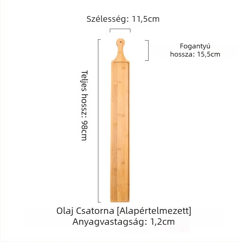 Fából készült téglalap alakú tálalótál marhahús és bárányhús számára, sík tál, olajos felület, modern egyszerű stílus, minta 69850