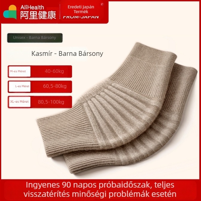 Kasmír gyapjú térdsleevek időseknek, csúszásmentes, őszi–téli meleg védelmet nyújtva a fázó lábaknak