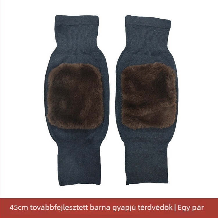 Kasmír gyapjú térdsleevek időseknek, csúszásmentes, őszi–téli meleg védelmet nyújtva a fázó lábaknak
