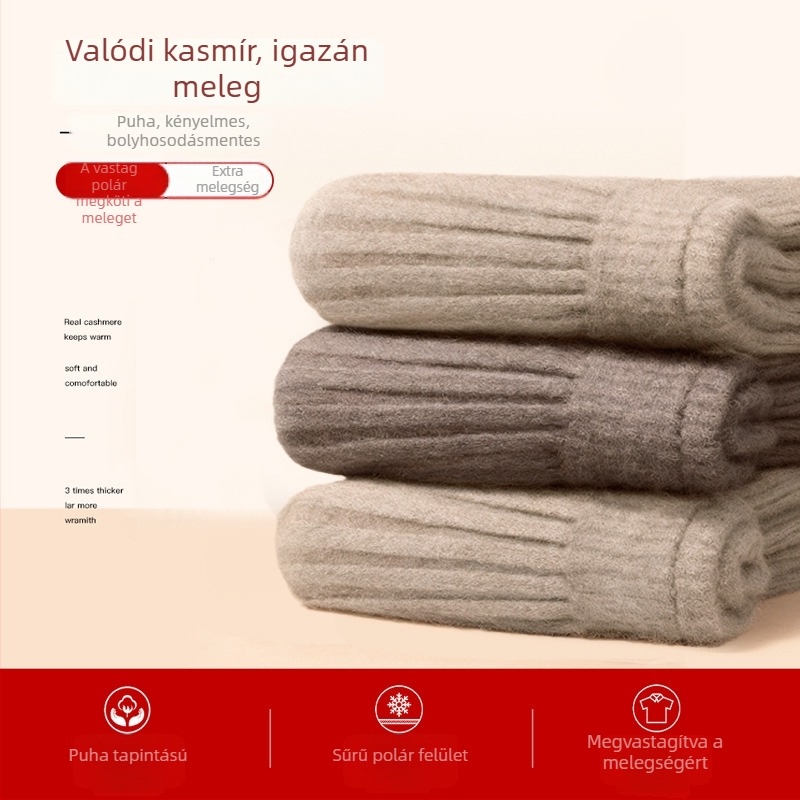 Kasmír gyapjú térdsleevek időseknek, csúszásmentes, őszi–téli meleg védelmet nyújtva a fázó lábaknak