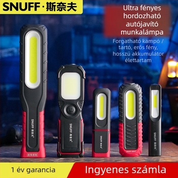 Feltölthető COB+CPE LED autójavító munkalámpa, 350+ lm, mágneses alap, 4-7 óra működési idő