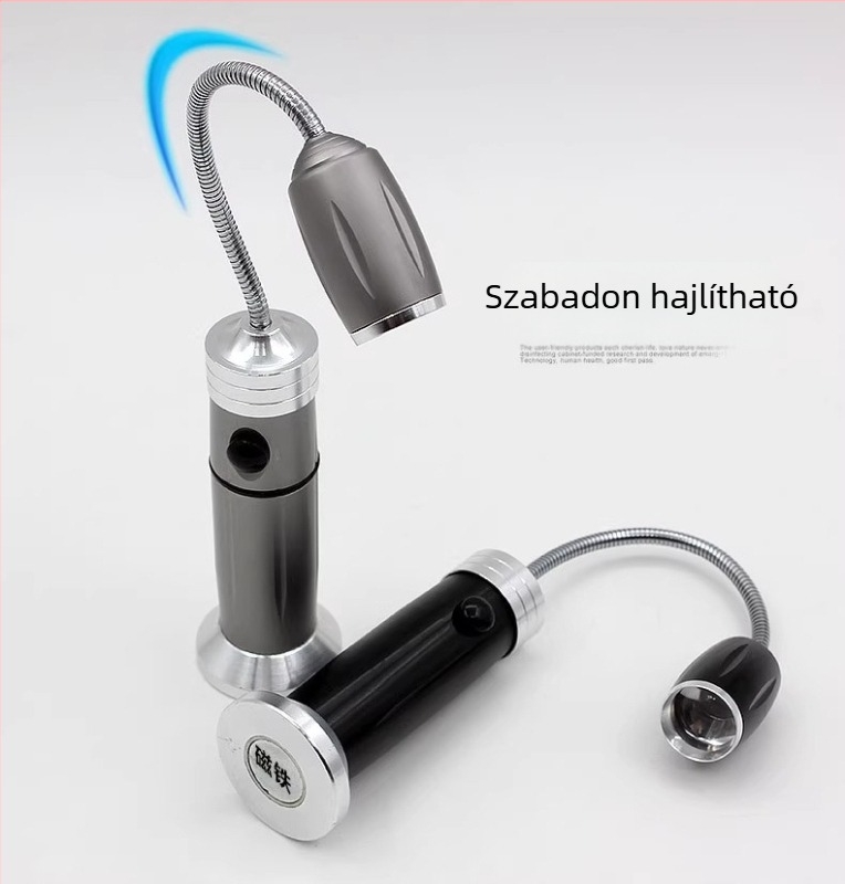 LED tömlős munkalámpa, Ledora chip, újratölthető, állítható fókusz, test alumínium ötvözet, ≤100 lm