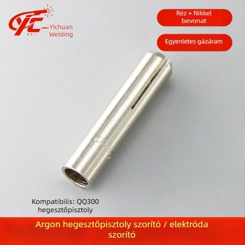 QQ150/300 sorozat Wolfrámet elektróda tartó vezető darab rövid és hosszú sapkával – réz/bakelit, nikkelezett bevonat; argon ívhegesztő tartozék