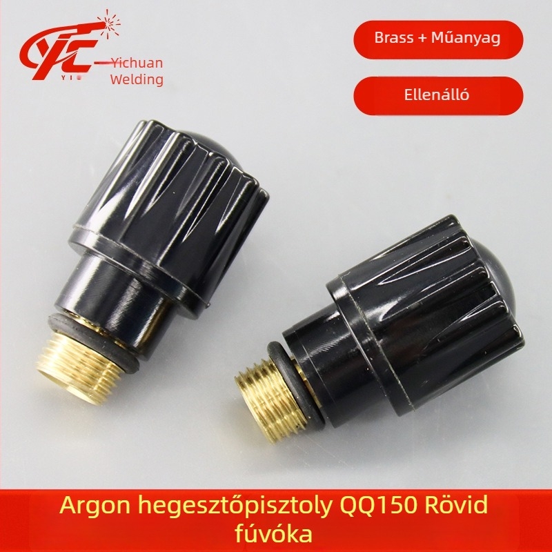 QQ150/300 sorozat Wolfrámet elektróda tartó vezető darab rövid és hosszú sapkával – réz/bakelit, nikkelezett bevonat; argon ívhegesztő tartozék