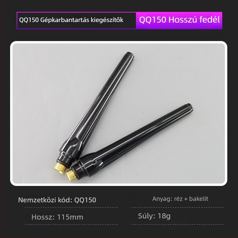 QQ150/300 sorozat Wolfrámet elektróda tartó vezető darab rövid és hosszú sapkával – réz/bakelit, nikkelezett bevonat; argon ívhegesztő tartozék