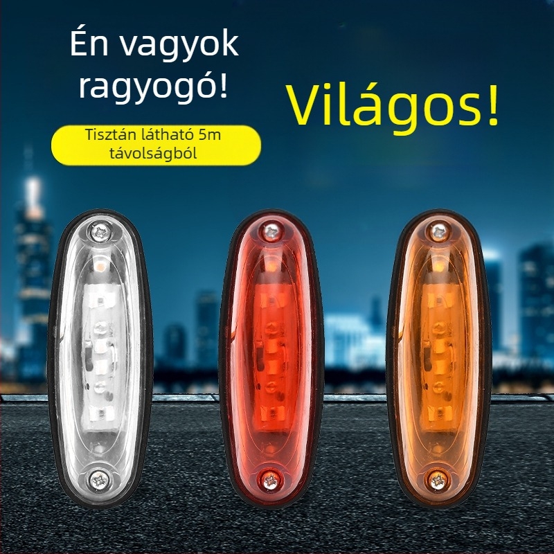 LED 24V oldalvilágítás teherautók és utánfutókhoz – elektronikus kontúrvilágítás, élettartam 5000 h, testreszabható