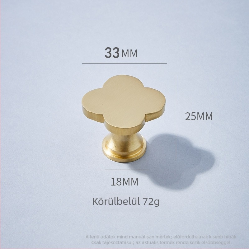 Tök alakú fiók fogantyú, modell DD9898, skandináv stílus, sárgaréz