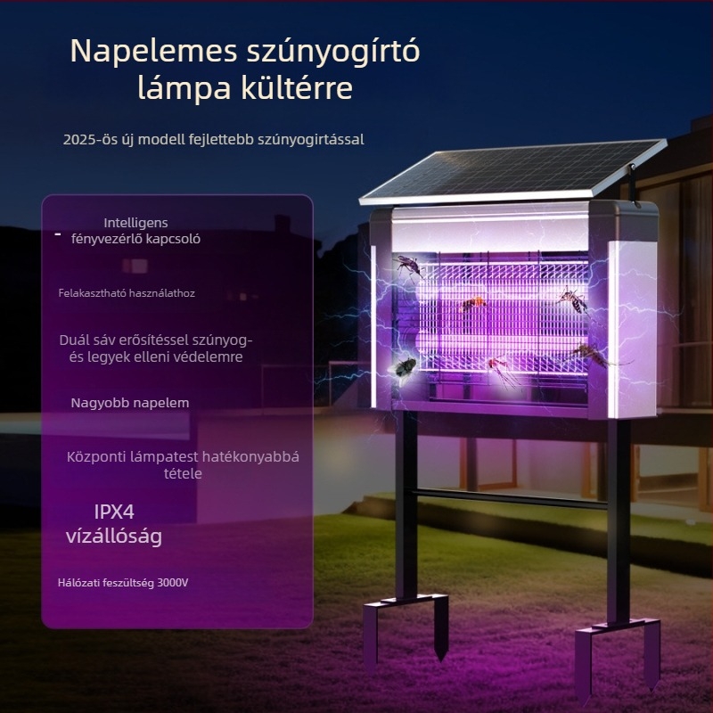 Napelemes kültéri szúnyogirtó lámpa - LED, 220V, 20W, CE-tanúsítvány, testreszabás elérhető (LED; 220V; 20W; CE)
