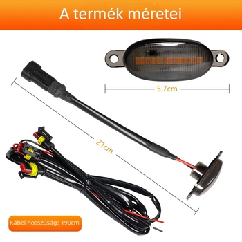Autógrill LED nappali világítás 12 LED-es rácsban, 12V, 20W, műanyag LED, testreszabás elérhető