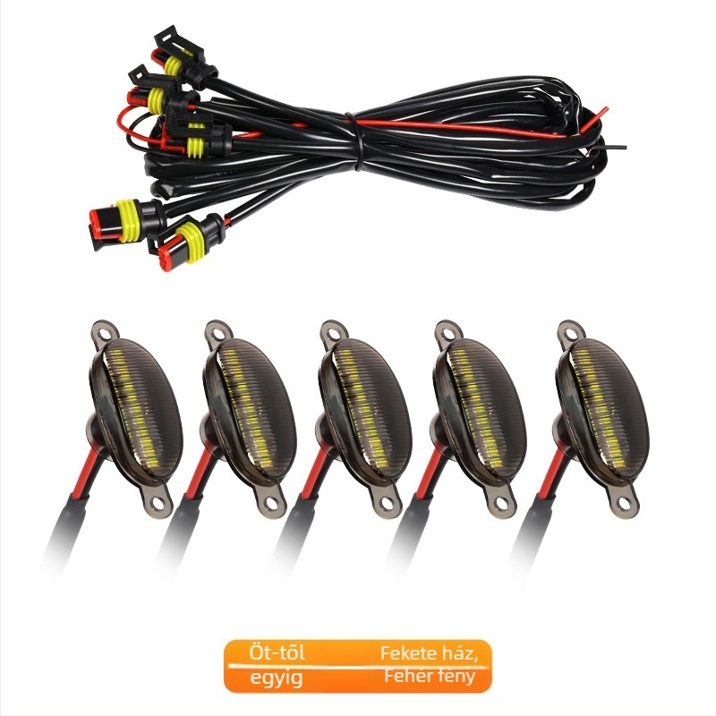Autógrill LED nappali világítás 12 LED-es rácsban, 12V, 20W, műanyag LED, testreszabás elérhető