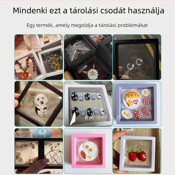 Hordozható, többfunkciós ékszerdoboz gyűrűk, nyakláncok, karkötők és fülbevalók számára; por- és nedvességálló, modern minimalista stílus