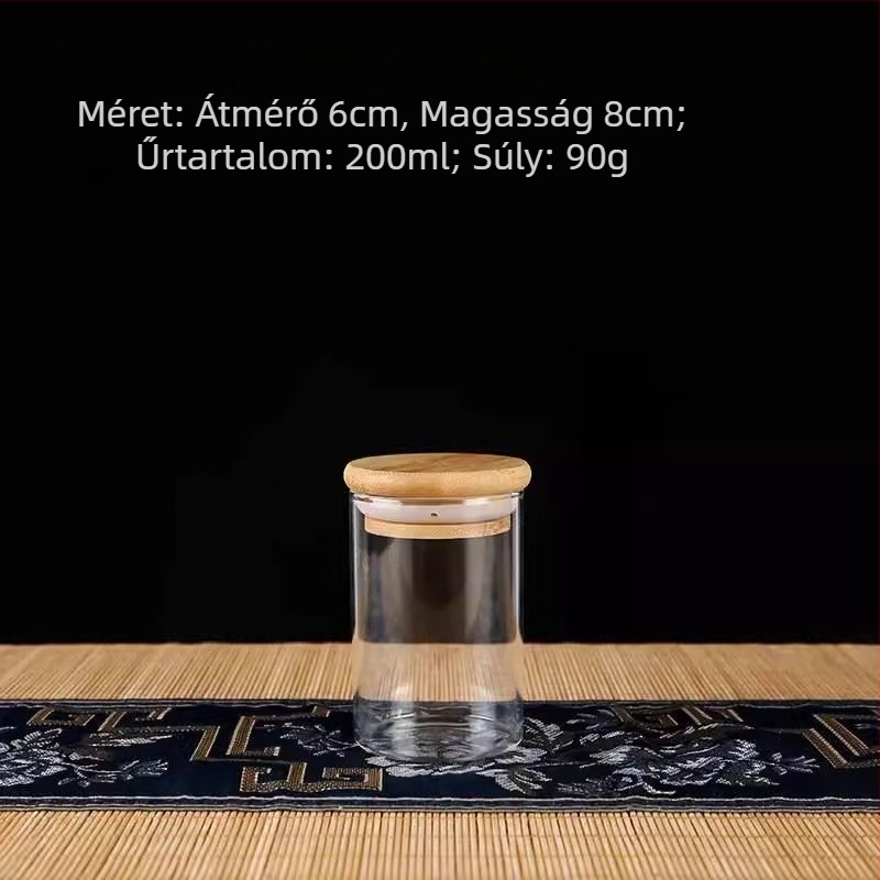 Átlátszó tároló doboz gyűjteményekhez, zárt üvegkanna és üveg, agarfa gyöngyök és karkötő, diófa kiállítási doboz gyöngyöknek