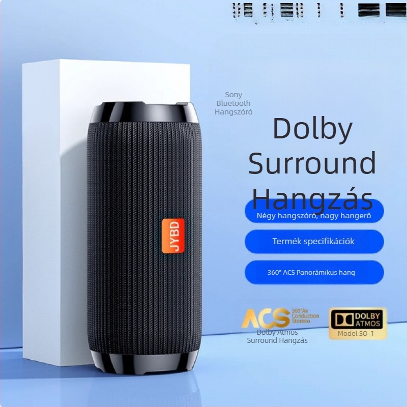 Voice of Berlin Bluetooth hangszóró subwooferrel - IPX7 vízálló, 100 Hz-20 kHz, SNR ≥70 dB, Bluetooth/TF/USB/AUX