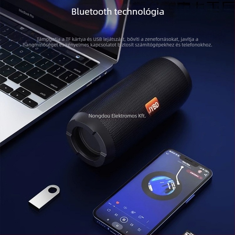 Voice of Berlin Bluetooth hangszóró subwooferrel - IPX7 vízálló, 100 Hz-20 kHz, SNR ≥70 dB, Bluetooth/TF/USB/AUX
