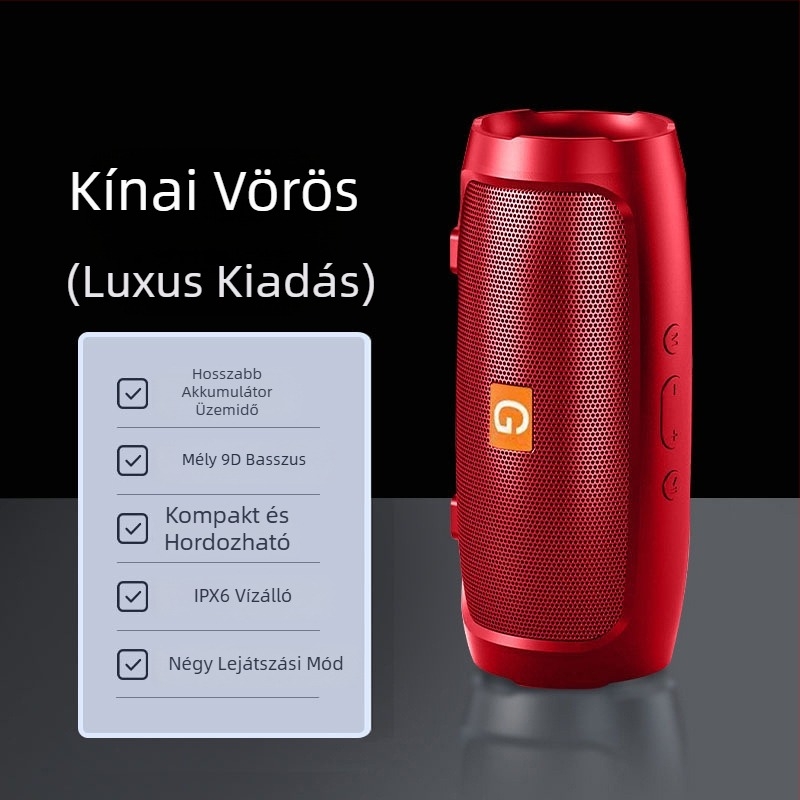 Voice of Berlin Bluetooth hangszóró subwooferrel - IPX7 vízálló, 100 Hz-20 kHz, SNR ≥70 dB, Bluetooth/TF/USB/AUX