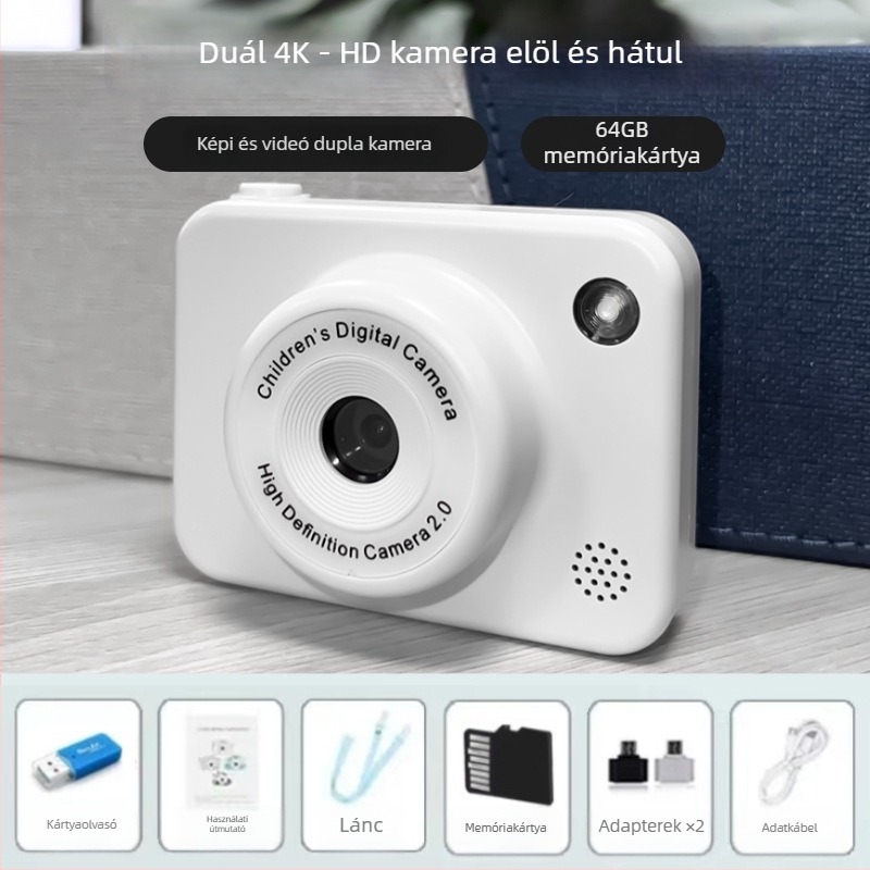 H2 mini digitális kamera – 20,1 MP, 8x optikai zoom, fix objektív, hordozható HD kamera utazásokhoz