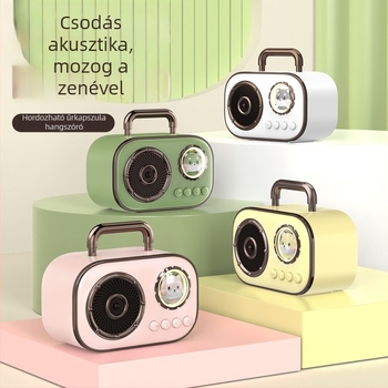 Hordozható Bluetooth hangszóró, Bluetooth 5.3; Frekvencia-válasz 100 Hz–20 kHz; SNR ≥60 dB; Hatótáv 10 m; Beépített akkumulátor 500–800 mAh