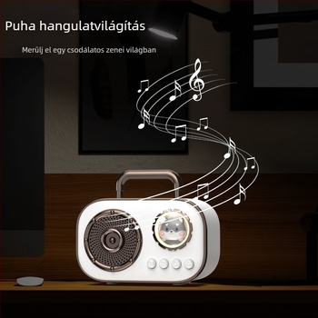 Hordozható Bluetooth hangszóró, Bluetooth 5.3; Frekvencia-válasz 100 Hz–20 kHz; SNR ≥60 dB; Hatótáv 10 m; Beépített akkumulátor 500–800 mAh