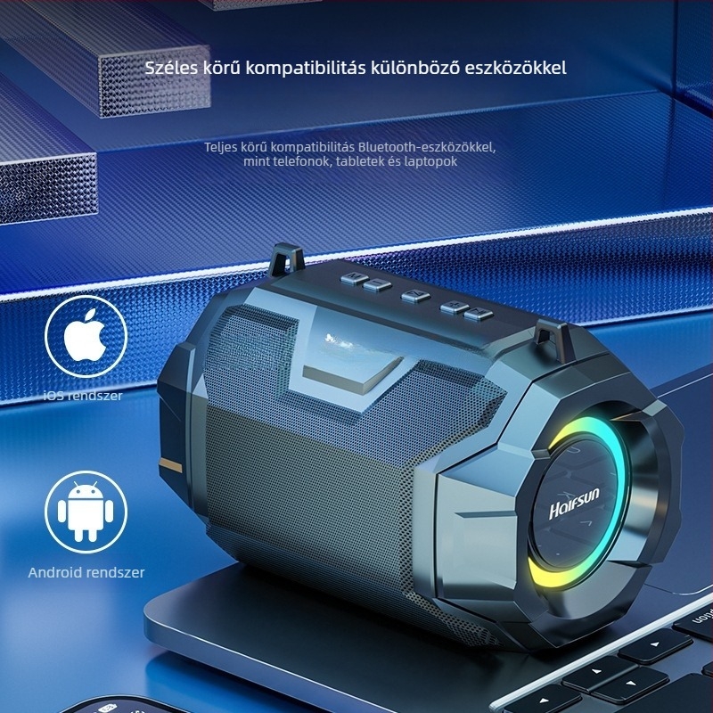 Bluetooth hangszóró 4.0, 5W, IPX7 vízálló, 100Hz-20kHz, SNR ≥70dB