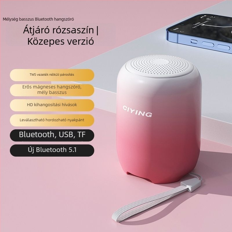 Bluetooth hangszóró IPX7 vízálló, 100 Hz–20 kHz tartomány, SNR ≥ 70 dB, beépített akkumulátor nélkül