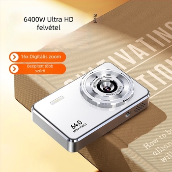 Digitális kamera CMOS szenzorral, 4,8 MP, 2,4 hüvelykes érintőképernyő, elektronikus képstabilizálás, SD-kártya tárolás