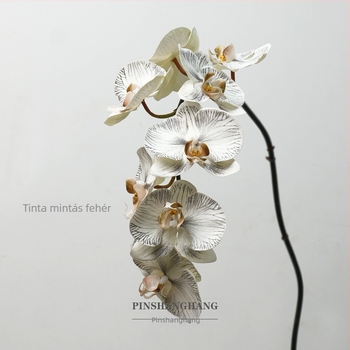 Mű Phalaenopsis orchidea, PVC, lágy tapintású felület, egyágú szár, Fashionable