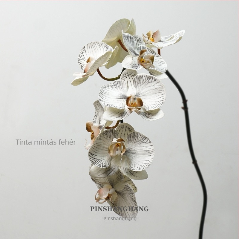 Mű Phalaenopsis orchidea, PVC, lágy tapintású felület, egyágú szár, Fashionable