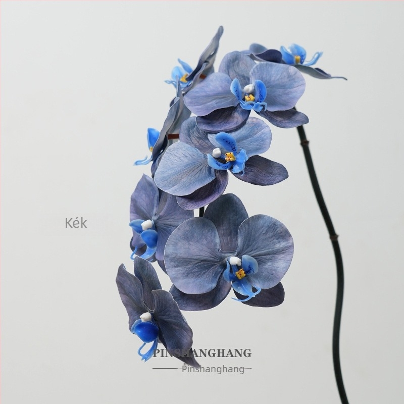 Mű Phalaenopsis orchidea, PVC, lágy tapintású felület, egyágú szár, Fashionable