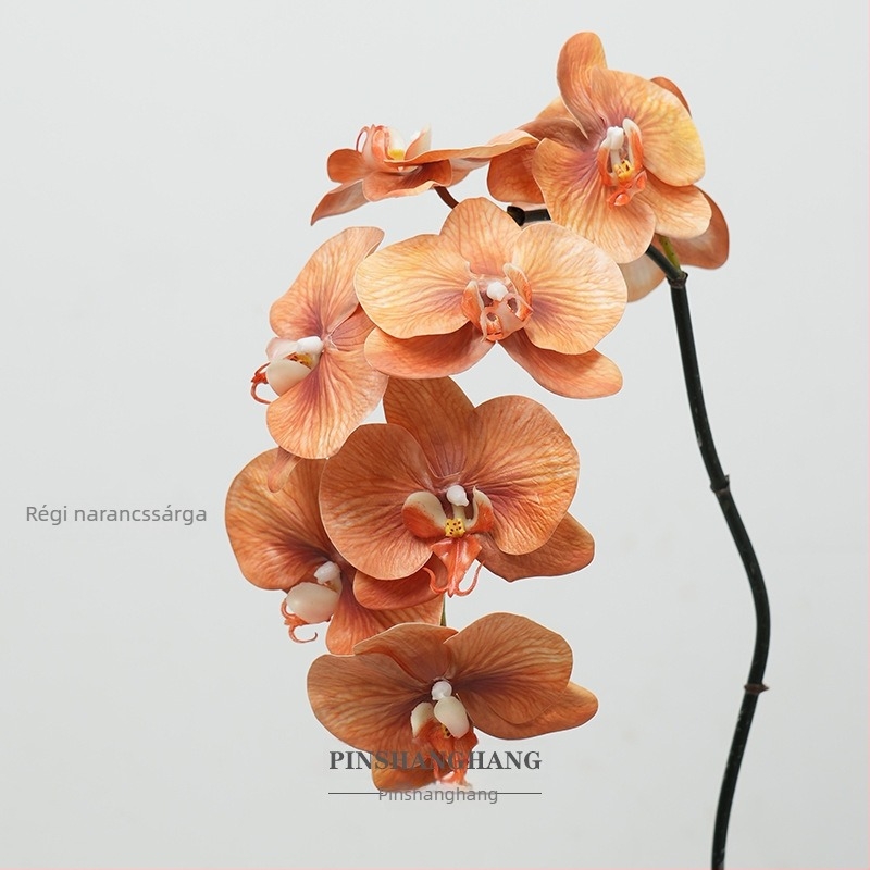 Mű Phalaenopsis orchidea, PVC, lágy tapintású felület, egyágú szár, Fashionable