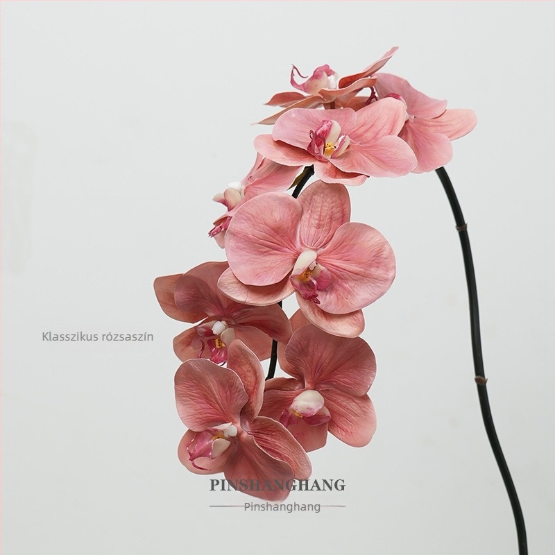 Mű Phalaenopsis orchidea, PVC, lágy tapintású felület, egyágú szár, Fashionable